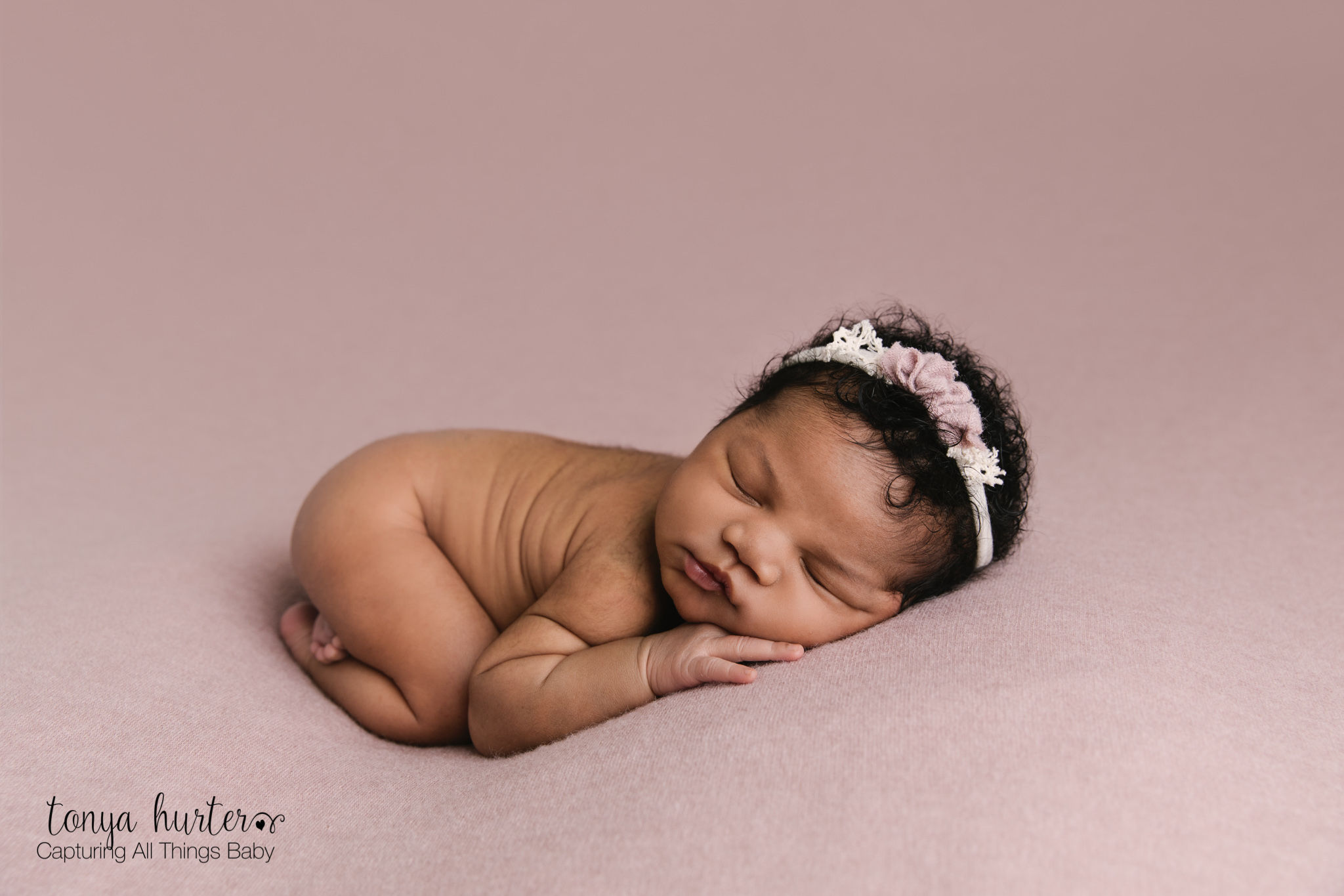 Blush Inspired Newborn Photo Shoot Cary NC