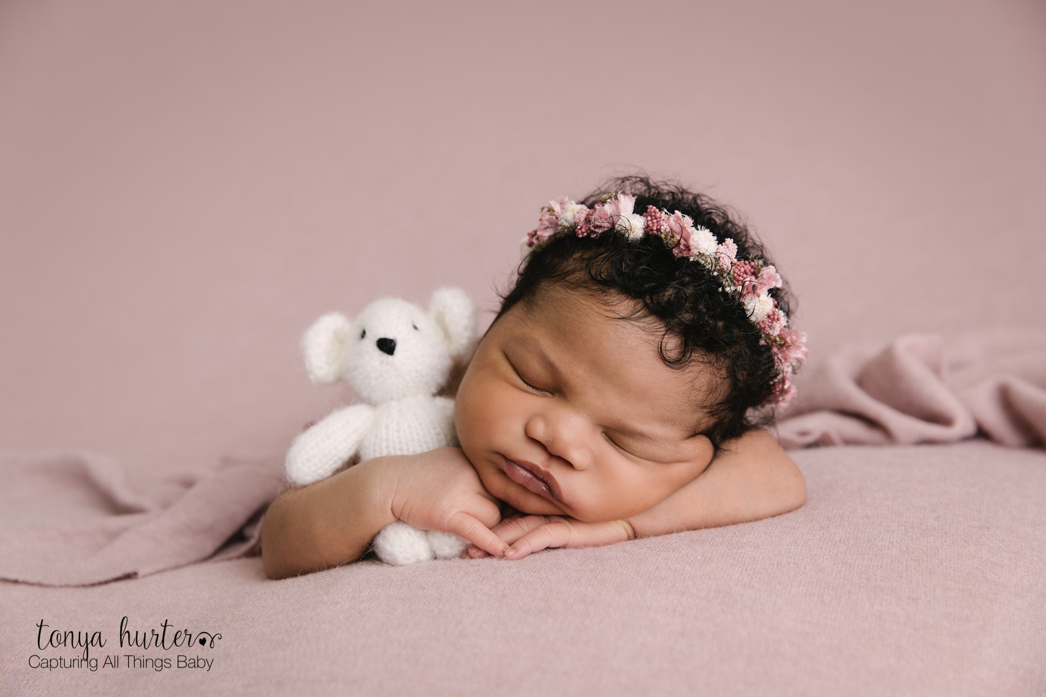 Blush Inspired Newborn Photo Shoot Cary NC