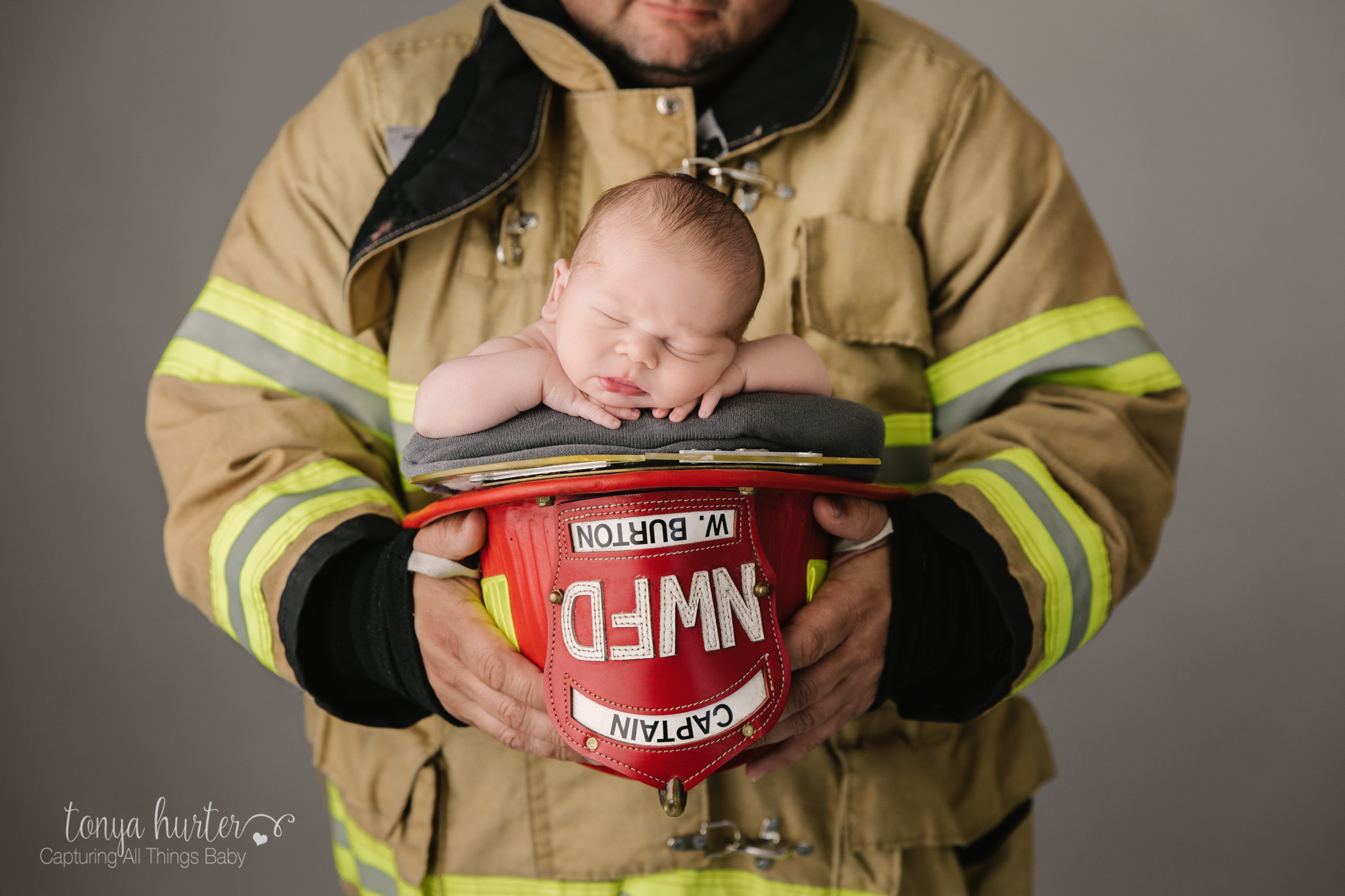 Newborn Fireman Photo Shoot Tonya Hurter Photography